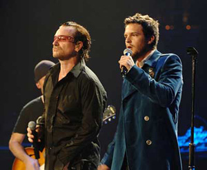 Brandon con Bono degli U2